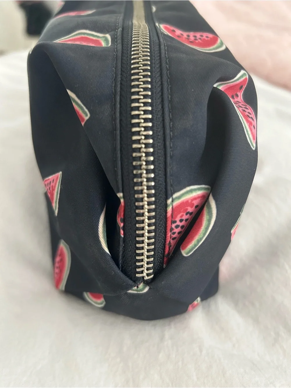 Coach Navy Cosmetic Pouch with Watermelon Print